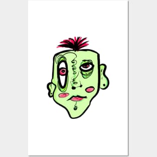 green face Posters and Art